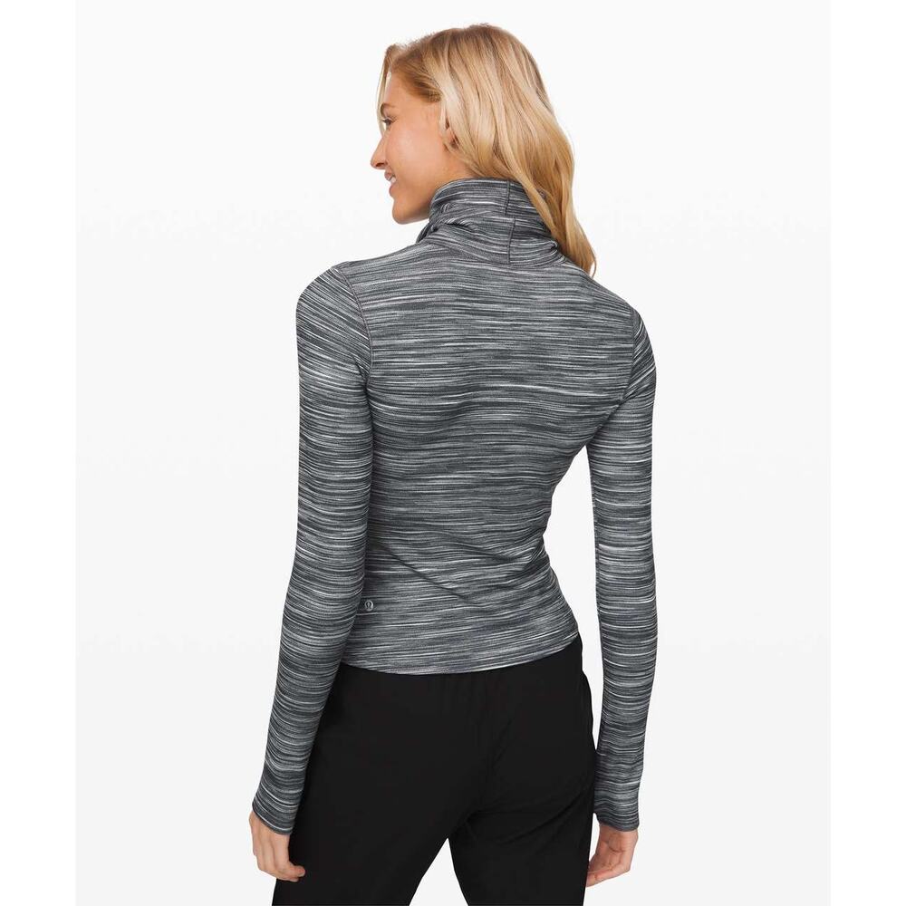 LULULEMON Melodic Movement Long Sleeve Size 8 Mini Space Dye Herringbone Heather - Picture 4 of 8